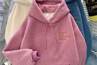 Autumn Winter Fashion Hooded Sweatshirt Women Korean Loose Solid Letter Tops Long Sleeve Warm Outfit Hoodie Lady Casual Street