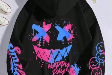 Happy Day Graffiti Print  men&Women Hoodie Street Hip Hop Hoody  Hoodies  Clothes