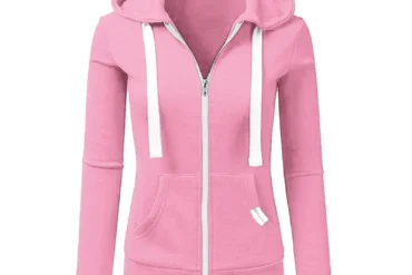 Autumn/Winter New Women's Personalized Fashion Sports Hoodie Long Sleeve Drawstring Pocket Zipper Coat Woolen Sweater Top