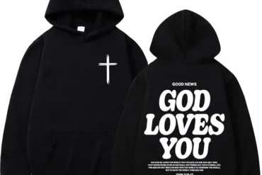 Harajuku Aesthetic Christian Jesus Church Hoodie Bible Verse God Loves You Hooded Men's Women Vintage Sweatshirts Streetwear Y2K