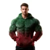 Flannel Solid Color Hooded Sweatshirt Abdominal Muscle Shape Hooded Sweatshirt Long Sleeved Patchwork Hoodie Men'S Pullover