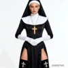 Halloween festival party costumes, nun costumes, classic nun headscarves, necklaces, gloves and other costumes