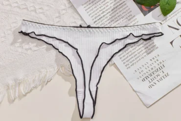 Sexy Women Low Rise Bow G-string Ultra-Thin Underpants Elastic Thong Solid Briefs Female Breathable Underwear Seamless Lingerie