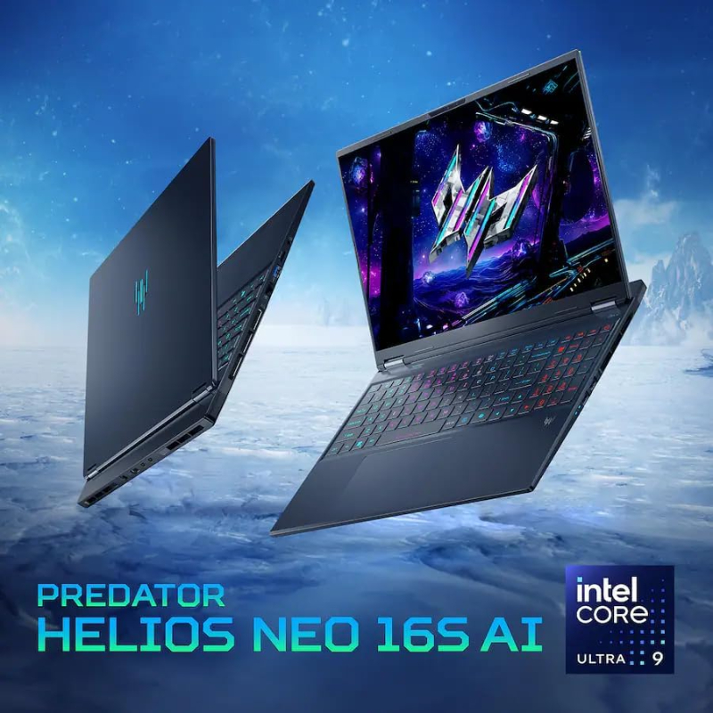 acer Predator Helios Neo 16S AI Gaming Laptop, Intel Core Ultra 9 275HX Up to 13 NPU Tops, GeForce RTX 5070Ti 12GB GDDR7, 16" 240Hz 500 nits OLED, 64GB DDR5, 4TB SSD, Windows 11 Pro, W/REDRAGON Mouse - Image 3