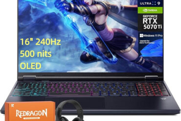 acer Predator Helios Neo 16S AI Gaming Laptop, Intel Core Ultra 9 275HX Up to 13 NPU Tops, GeForce RTX 5070Ti 12GB GDDR7, 16" 240Hz 500 nits OLED, 32GB DDR5, 1TB SSD, Windows 11 Pro, W/REDRAGON Mouse