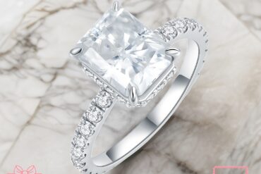 3CT Moissanite Engagement Rings D Color VVS1 Clarity Square Moissanite Rings for Women Girlfriend on Engagement Wedding Promise Anniversary