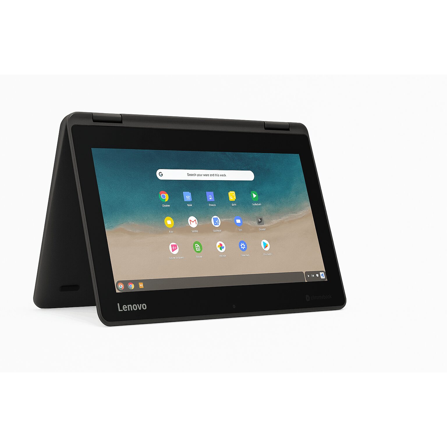 Refurbished Lenovo 500e Chromebook 2nd Gen 81MC001EUS 11.6" Touchscreen 2 in 1 Chromebook - HD - 1366 x 768 - Intel Celeron N4120 Quad-core (4 Core) 1.10 GHz - 4 GB RAM - 32 GB Flash Memory - Black - Image 2