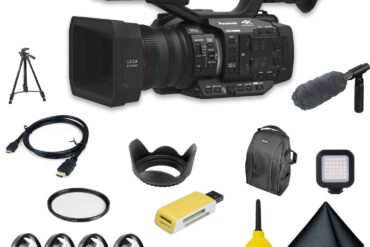 Panasonic AG-UX180 4K Premium Professional Camcorder Advanced Accessory Bundle w/Deluxe Padded Backpack, Condenser Shotg
