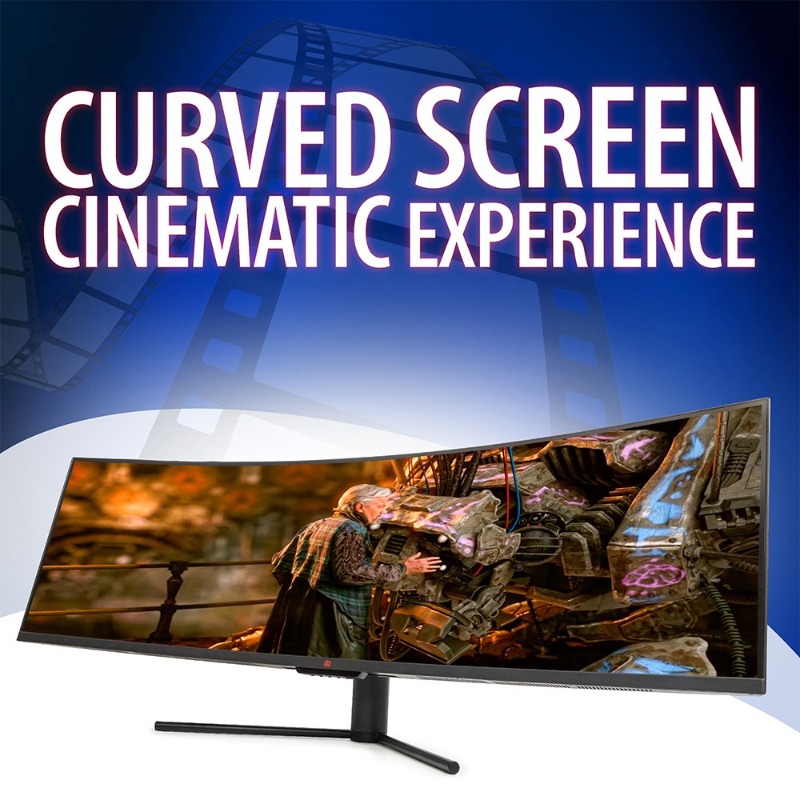 Deco Gear 49and#034; Curved Ultrawide 3840x1080 32:9 144Hz FreeSync 4ms Gaming Monitor - Image 5