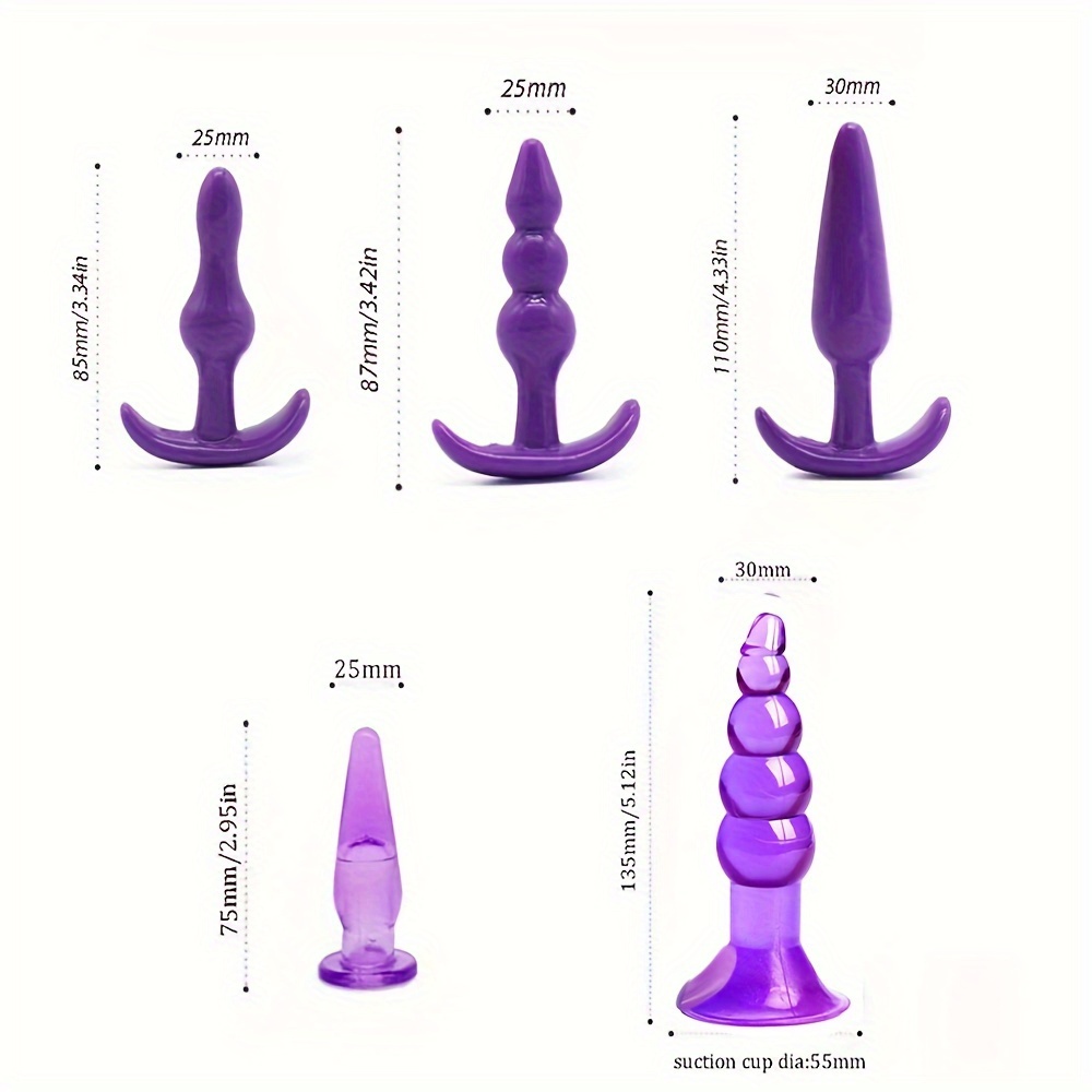 17pcs Anal Plug Vibrator Penis Rings Kit, Anal Plug Anal Beads Dildo Rooster Ring Vibrator Adult Pleasure Erotic SM Props Set, Vibrating Anal Plug Kit for Men And Women, Couple Flirting Sex Toy Battery Not Include - Image 4