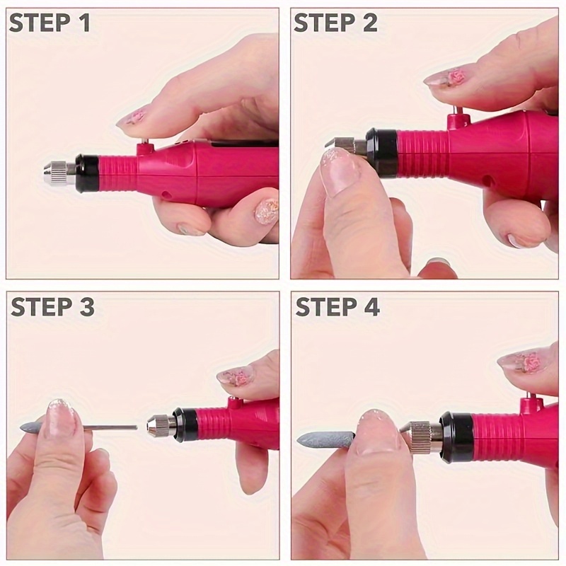 12pcs Professional Electric Nail File Set for Salon and Home Use - Diamond Sanding Heads, Effortlessly Remove Acrylic and Gel Nails, Polish Cuticles, and Smooth Nails - Image 8