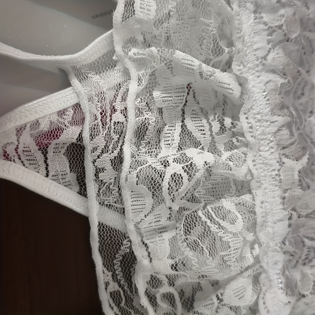 Women'S Sexy Lace Garter Belt - Elegant Lace Trim Thigh-High Panties with Ruffled Hem, Non-Slip Garter Straps for Everyday & Formal Wear - Machine Washable, Lace Garter Belt, Formal Underwear, Ruffled Hem Design, Smooth Texture Fabric - Image 5