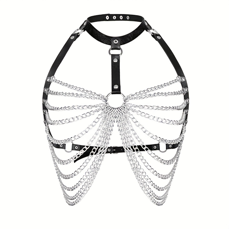 Women's Punk Fashion Faux Leather Corset Top, Sexy Gothic Lingerie with Wire Harness, Front Closure, No Padding, Strapless Design, Adult Size, Black - Image 3