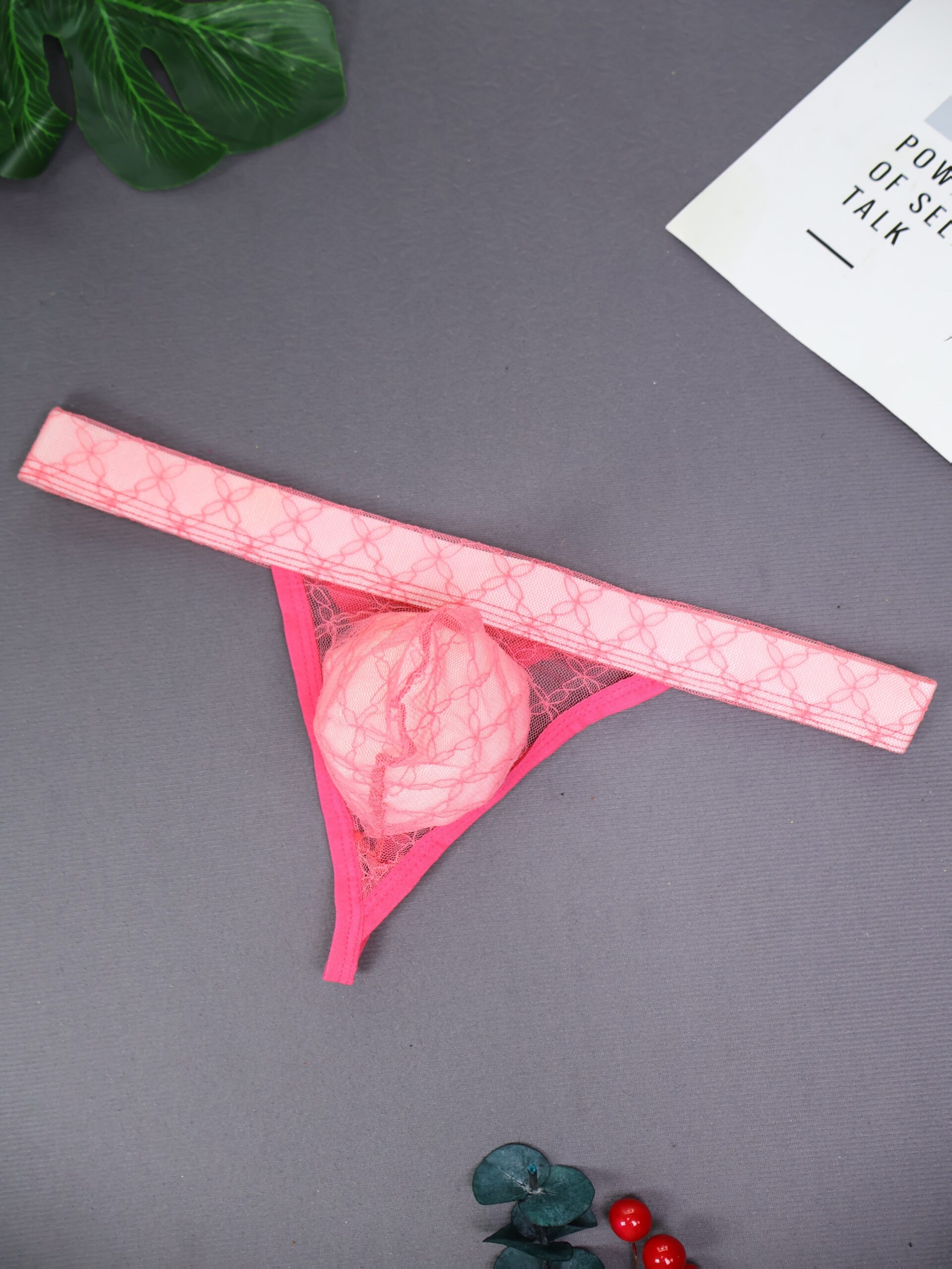 A Single Pack of Soft Lace Transparent Low-Rise Men'S Sexy Thong - Image 2