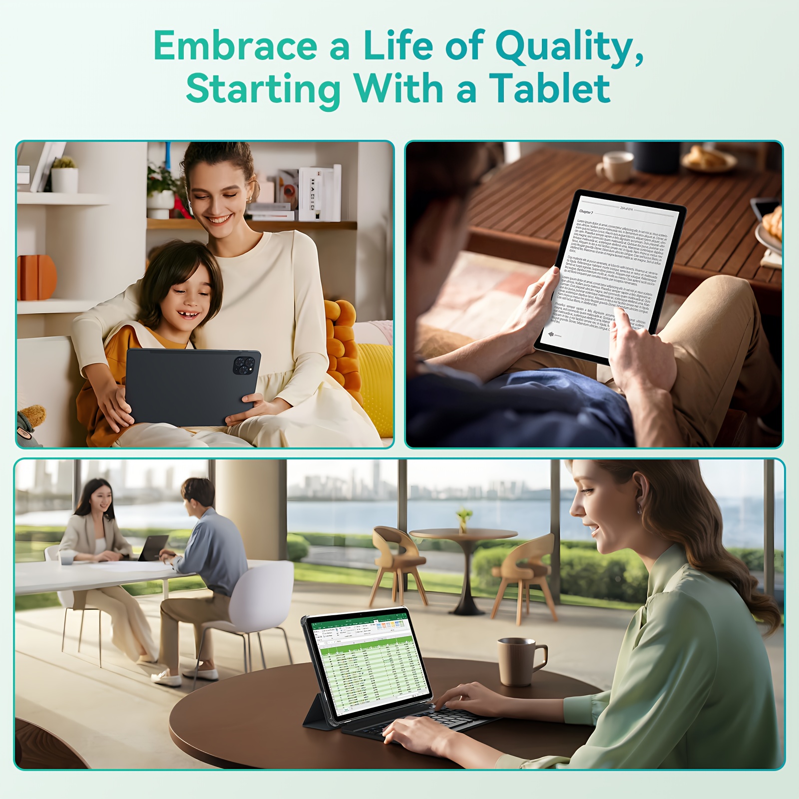 TABWEE T90 Android 16 New 2025 Tablet, 11-inch FHD Large Screen+1200x1920 IPS Display, Octa-Core High-Performance CPU, 24(8+16)GB RAM +128GB ROM(2TB Expand), 3MP+5MP Camaras/Face ID, 8000mAh Long Battery Life, Support Widevine L1, Synthetic - Image 10