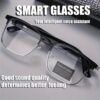 Smart Audio Glasses, New Smart Glasses with Automatic Dimming Lenses, Built-in Microphone and Speaker, High-Definition Voice Calling and Hifi Music Quality, Automatically Turning Into Fashion Glasses in Sunlight, Suitable for Sports, Driving, Fishing