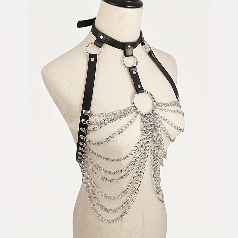 Women's Punk Fashion Faux Leather Corset Top, Sexy Gothic Lingerie with Wire Harness, Front Closure, No Padding, Strapless Design, Adult Size, Black - Image 4