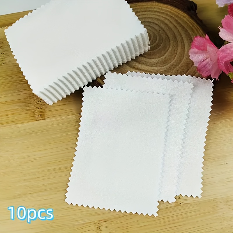 10pcs Polishing Cloth for Golden and Silvery Jewelry Care - Suitable for Cleaning Rings, Necklaces, Bracelets, Silverware, Beaded Accessories, Anti-Oxidation Polishing Cloths - Image 2