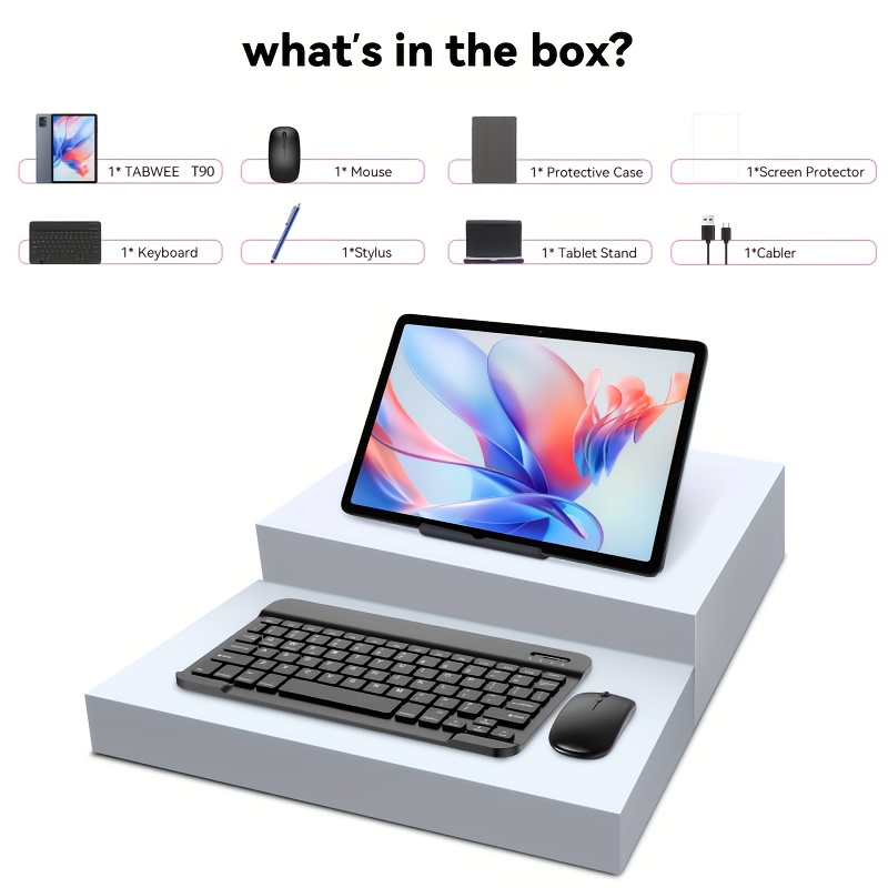 TABWEE T90 Android 16 New 2025 Tablet, 11-inch FHD Large Screen+1200x1920 IPS Display, Octa-Core High-Performance CPU, 24(8+16)GB RAM +128GB ROM(2TB Expand), 3MP+5MP Camaras/Face ID, 8000mAh Long Battery Life, Support Widevine L1, Synthetic - Image 4