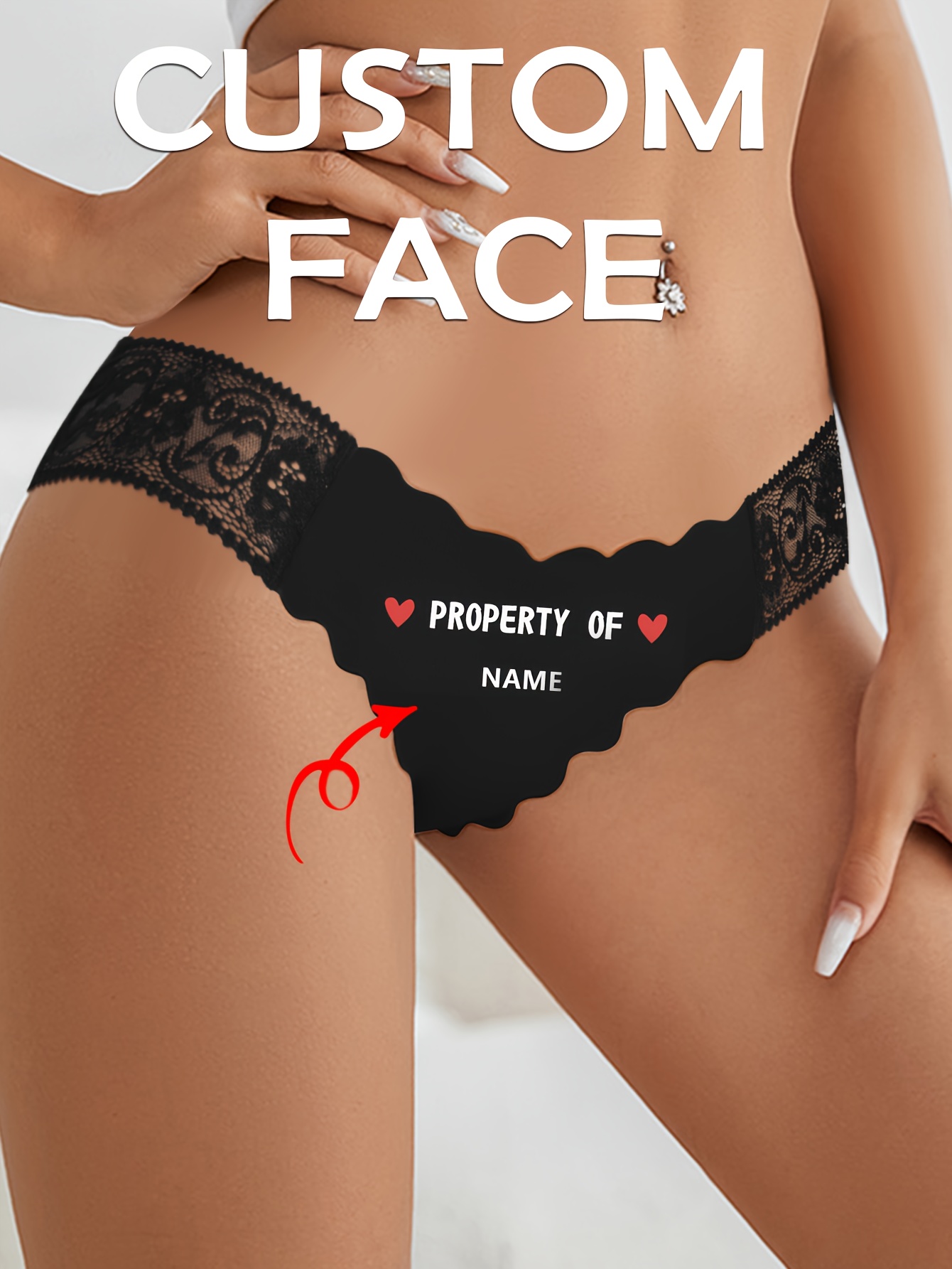 Custom Women'S Comfortable Briefs with Customized Letter Name | Sexy Alphabet Pattern, Perfect for Adults