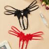 2pcs of Sexy Underwear with Double Rows of Large Beads (0.63 inch in Diameter)
