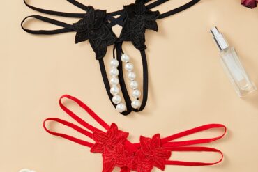 2pcs of Sexy Underwear with Double Rows of Large Beads (0.63 inch in Diameter)
