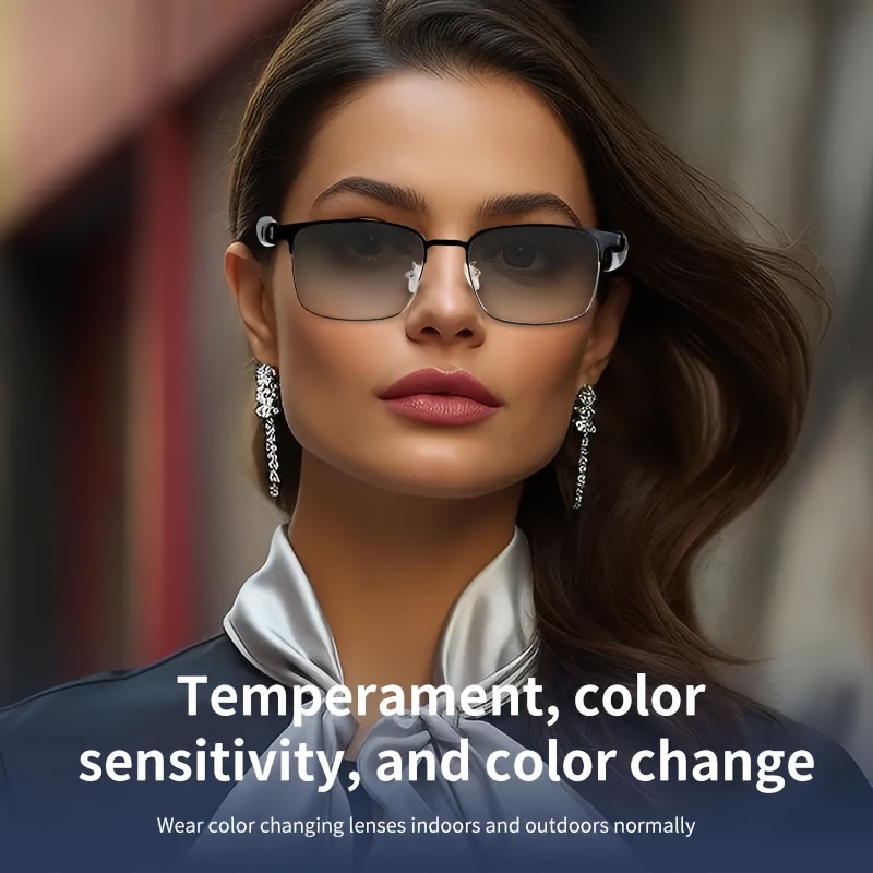 Smart Audio Glasses, New Smart Glasses with Automatic Dimming Lenses, Built-in Microphone and Speaker, High-Definition Voice Calling and Hifi Music Quality, Automatically Turning Into Fashion Glasses in Sunlight, Suitable for Sports, Driving, Fishing - Image 6