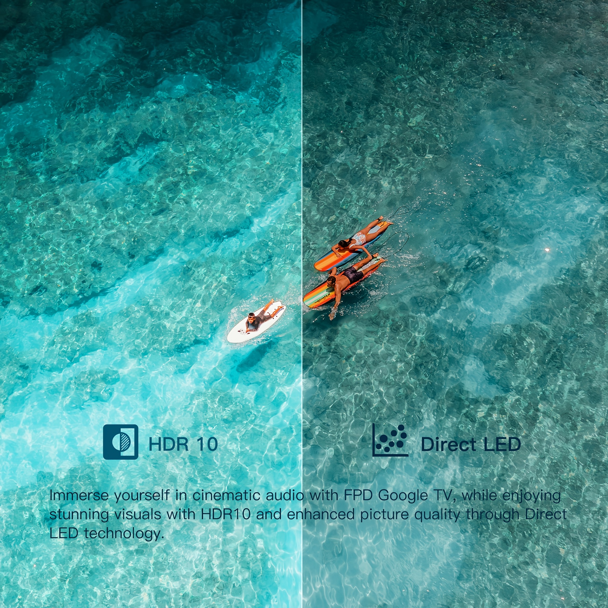 FPD 32 Inch Smart TV Google TV HD 720P with Google Play And Chromecast Built In, HDR 10, Audio, Voice Remote, Stream Live TV (Palette Series, US32GFS, 2025 Model) - Image 10