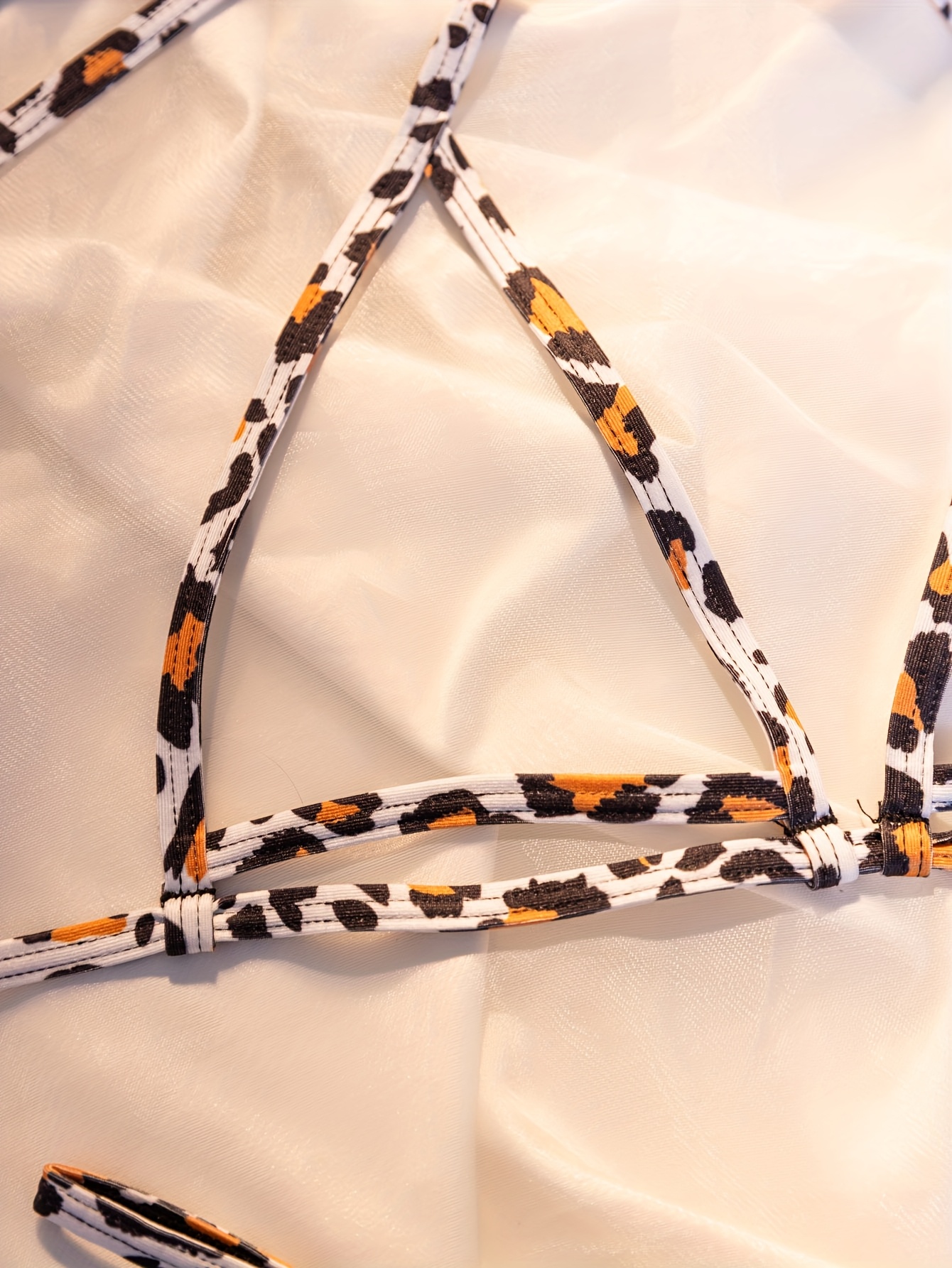 Western Style Sexy Leopard Print Hollow-Out Lace Bra and Thong Set for Women - Image 5