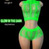 2pcs (Excluding Inner Wear) Women'S Glow-In-The-Dark Sexy Lingerie Set, Suitable for Halloween, Christmas, And Couple'S Holiday Gifts.
