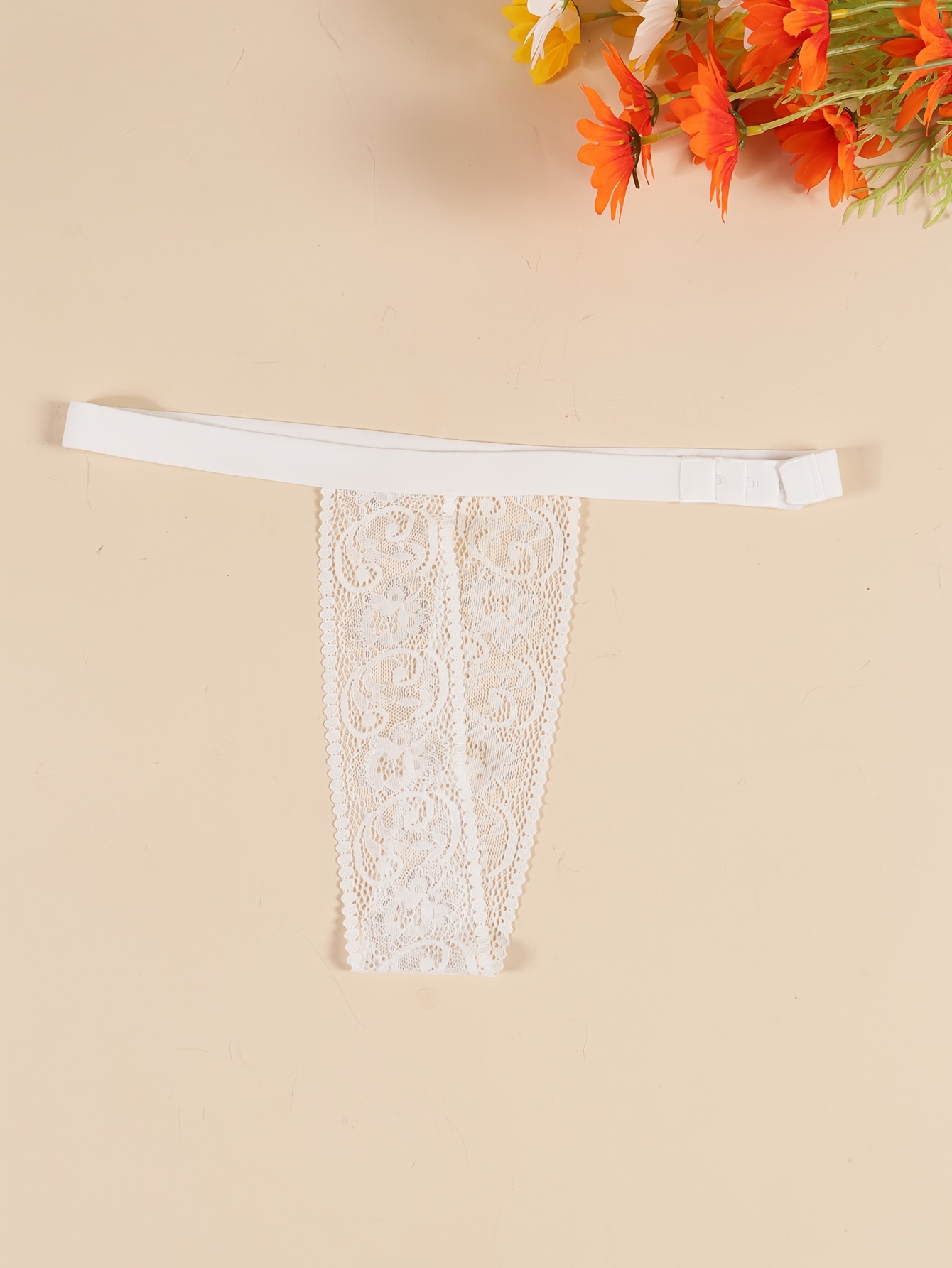 Ladies' Sexy Elastic Thong with Lace And Nylon Straps, Low-Rise Intimate Underwear. - Image 5