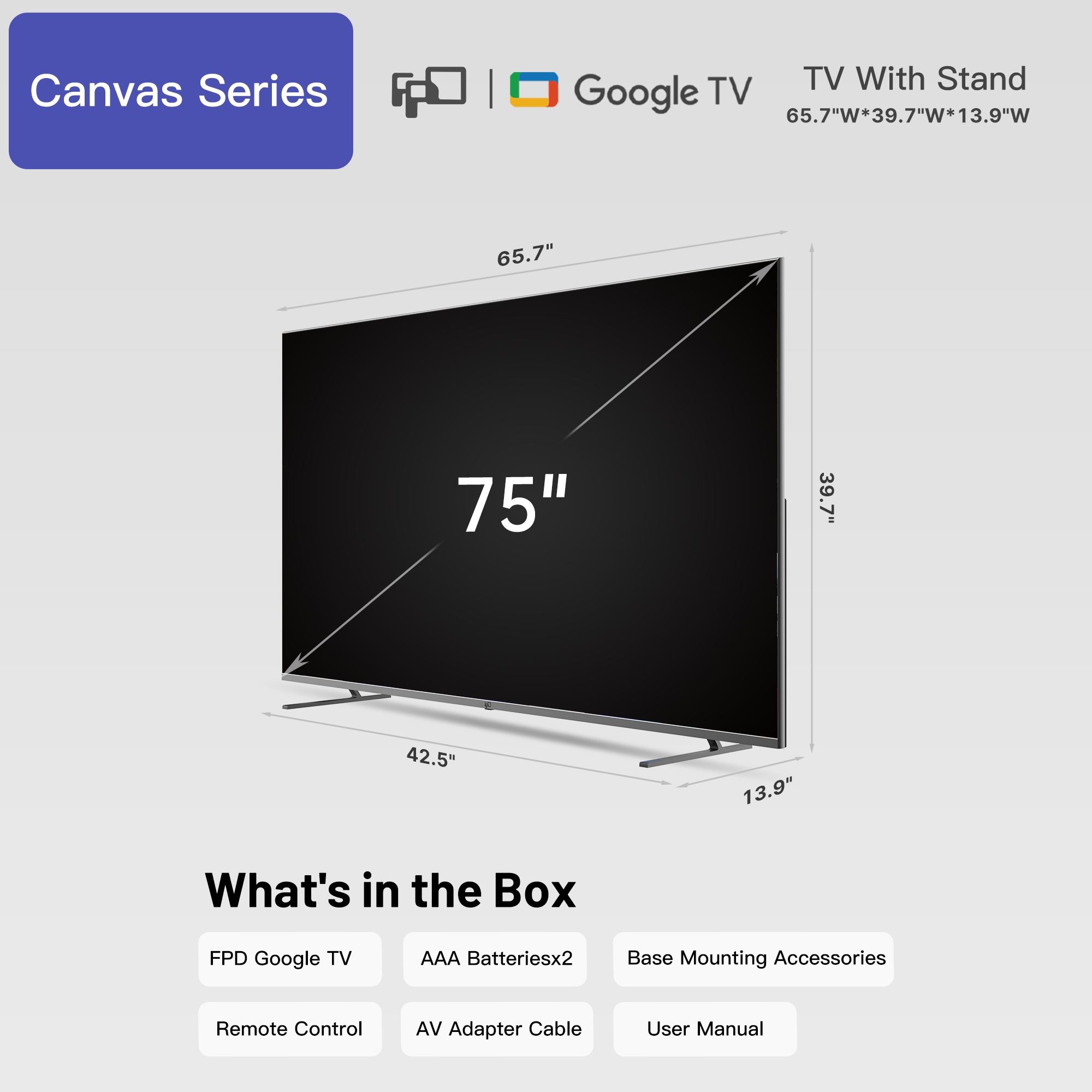 75" 4K UHD Smart TV with Google Play & Google Cast Built-in, HDR 10, Voice Assistant Remote, 4K LED Display, 16:9 Aspect Ratio, 330 Brightness, 60Hz Refresh Rate, Wall-Mountable, 110V/220V, US Plug, No Battery Needed, Google TV, Home Entertainment, Modern Television, Highresolution Display, Home Theater, Sleek Design, Premium Build, Home Users - Image 7