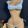 Sexy Lingerie Three-Point Striped Strappy Vest Set Beach Japanese Split Bra And Panties Private Room