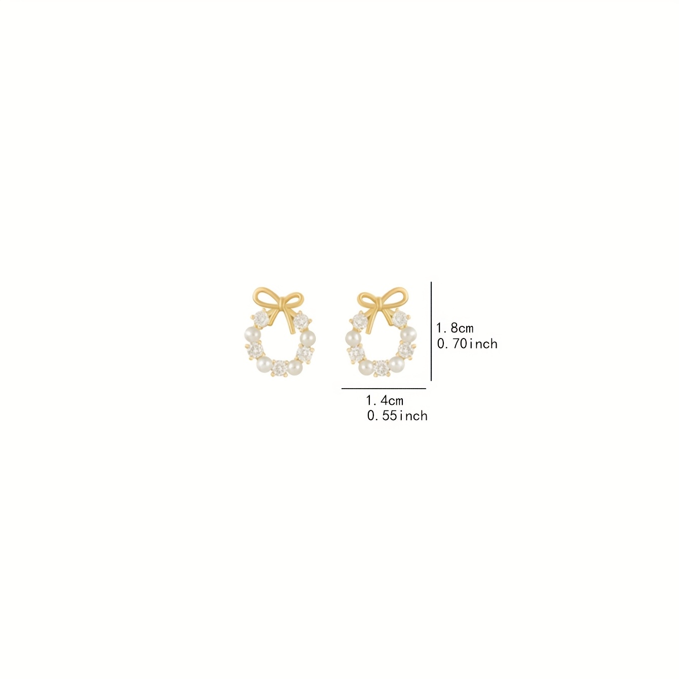 A Pair of Stylish And Luxurious Hollow Bow Earrings in a Simple Circular Design, Perfect for The Wedding Season. - Image 4