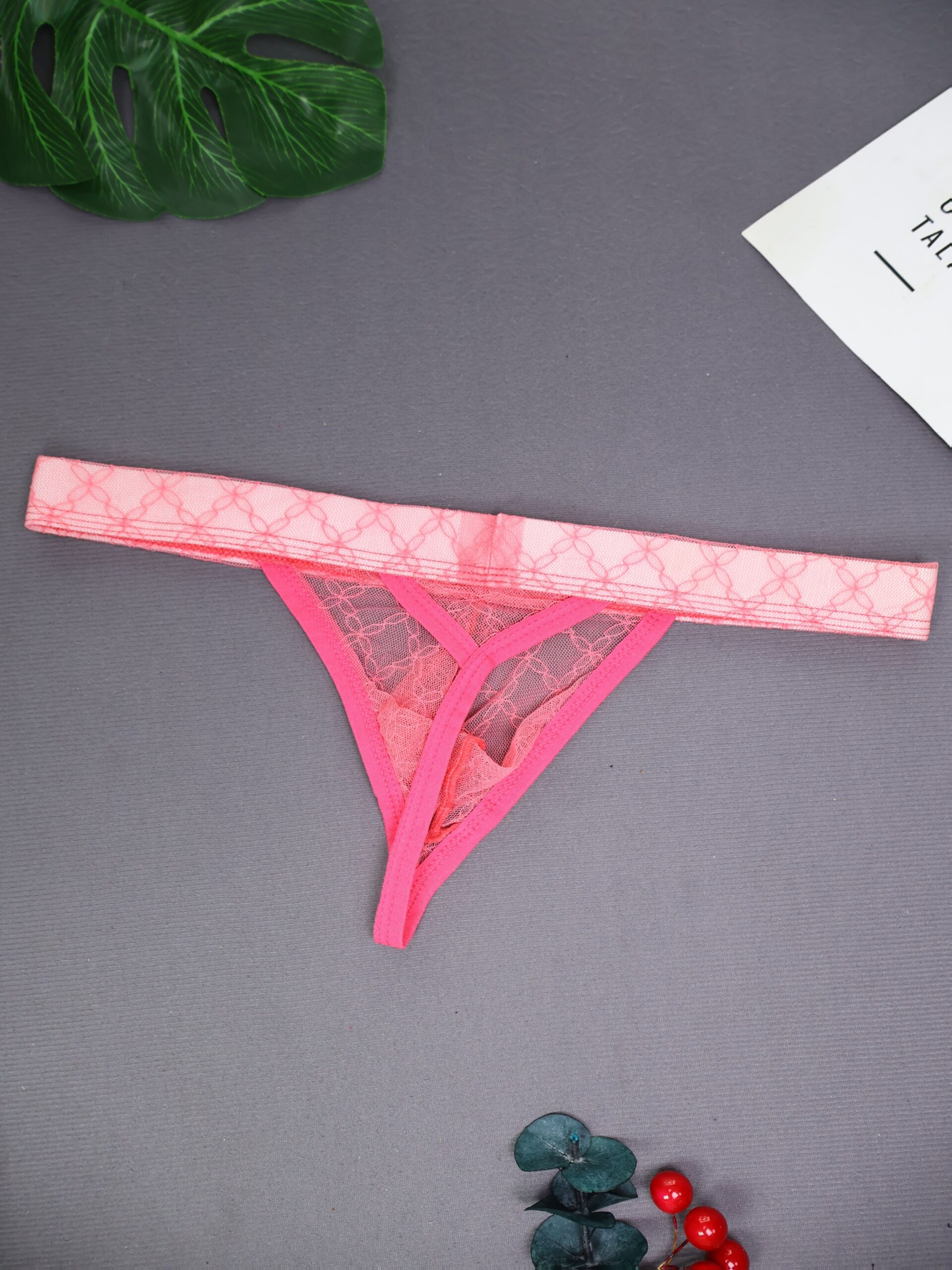 A Single Pack of Soft Lace Transparent Low-Rise Men'S Sexy Thong