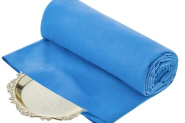 1.1 Yard Anti Tarnish Silvery Cloth for Jewelry Silvery Storage Silverware Cloths to Protect Silvery Anti Tarnish Jewelry Cloth By The Yard for Silverware Flatware Polishing (Royal Blue)