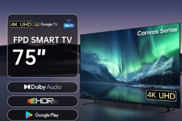 75" 4K UHD Smart TV with Google Play & Google Cast Built-in, HDR 10, Voice Assistant Remote, 4K LED Display, 16:9 Aspect Ratio, 330 Brightness, 60Hz Refresh Rate, Wall-Mountable, 110V/220V, US Plug, No Battery Needed, Google TV, Home Entertainment, Modern Television, Highresolution Display, Home Theater, Sleek Design, Premium Build, Home Users