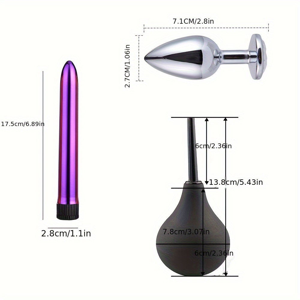 17pcs Anal Plug Vibrator Penis Rings Kit, Anal Plug Anal Beads Dildo Rooster Ring Vibrator Adult Pleasure Erotic SM Props Set, Vibrating Anal Plug Kit for Men And Women, Couple Flirting Sex Toy Battery Not Include - Image 3