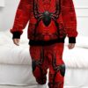 Baby boy hooded sweatshirt set, with cool spider print, is comfortable and relaxing for spring and autumn outings, Perfect for Outdoor