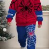 Hooded Sweatshirt Set for Baby Boys, Featuring a Cool Spider Print, Perfect for Comfortable Outdoor Sports And Leisure in Spring And Autumn, for Outdoor