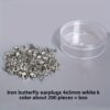 1 Box of Approximately 200 Textured Butterfly-Shaped Silvery Earplugs