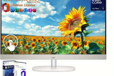HP All in One Desktop Computer 27 Inch Touchscreen, Intel 12-core Ultra 7 155U(Up to 4.8 GHz), 64 GB DDR5, 2 TB SSD, FHD, Wi-Fi 6, Windows 11 Pro& MS Office Pro 2024 Lifetime License, Accessories, Home Office Computer, Work From Home Setup, Sleek Allinone, Touchscreen Monitor, Highperformance Build, Reliable Hardware, Touchscreen Desktop, Fhd Display, Remote Workers, Professionals