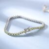 1pc light luxury style Y2k Everything S925 Silver full rhinestone peridot bracelet Simple bracelet bracelet