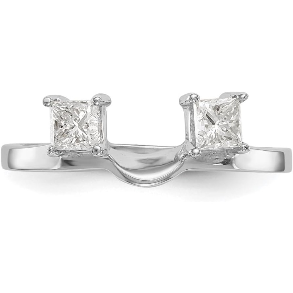 2D Flat - 2Deal White Golden Ring | 18K Golden Plated, Moissanite Enhancer, Vintage Luxury Style for Wedding and Banquet Occasions - Image 5