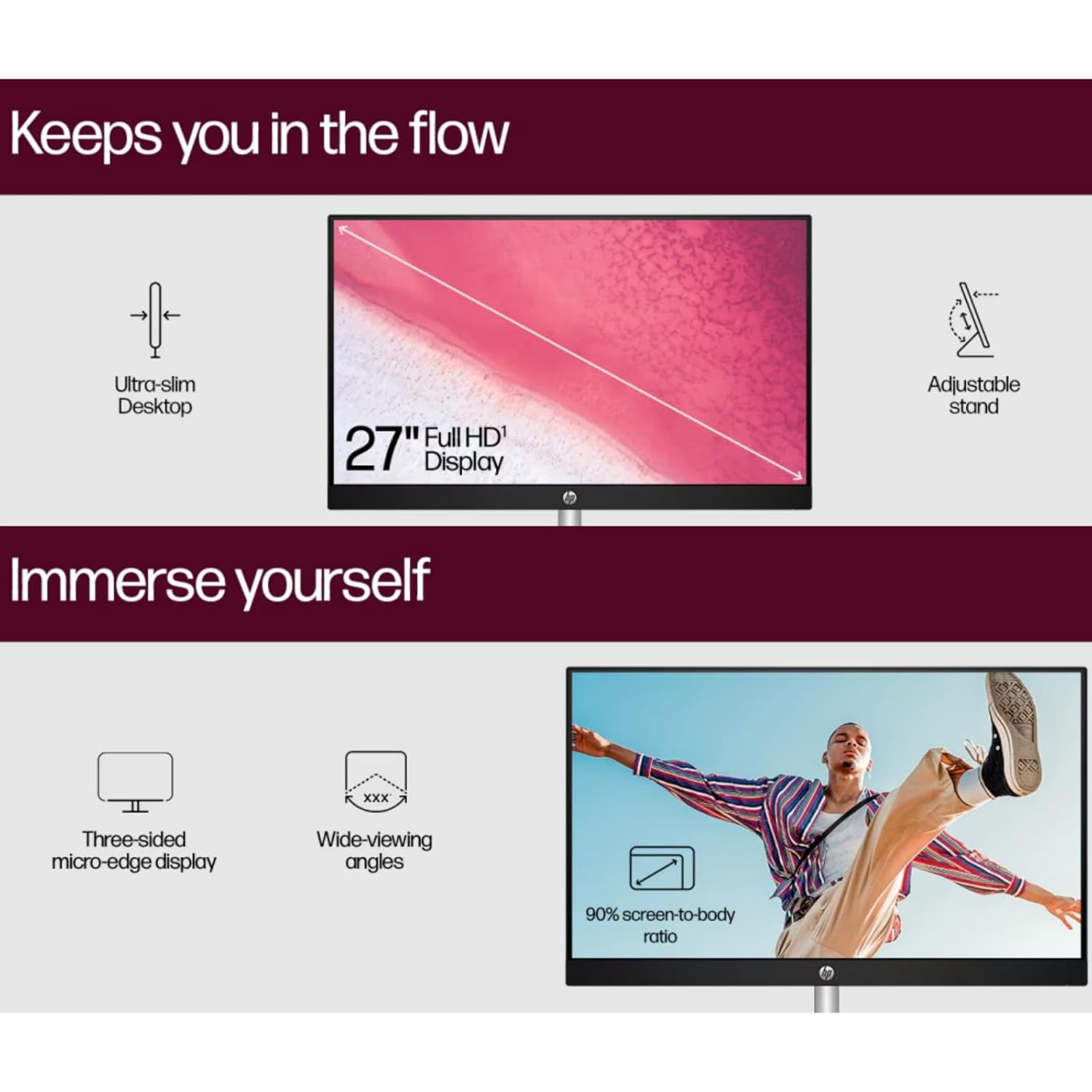 HP All-in-One Desktop Computer, 27" FHD Touch Screen, Intel 12-core Ultra 7 155U(Up to 4.8 GHz), Intel IrisX Graphics, 64 GB DDR5, 4 TB SSD, Wired KB& Mouse, Windows 11 Pro, w/RH-Accessories, Home Office, Workstation Setup, Compact Desktop, Sleek - Image 5