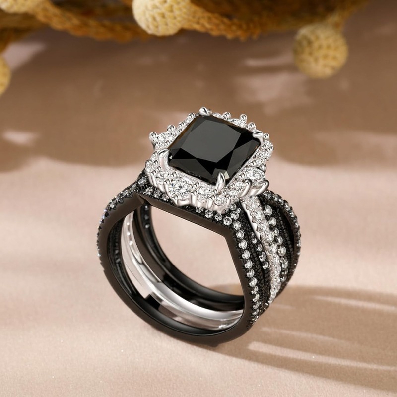 1pc S925 Silver Set Ring with 4-Carat Moissanite | Elegant and Luxurious, Perfect Gift for Daily Parties, Birthdays, Anniversaries, Friends, Family, Couples | 18K Golden Plated - Image 6