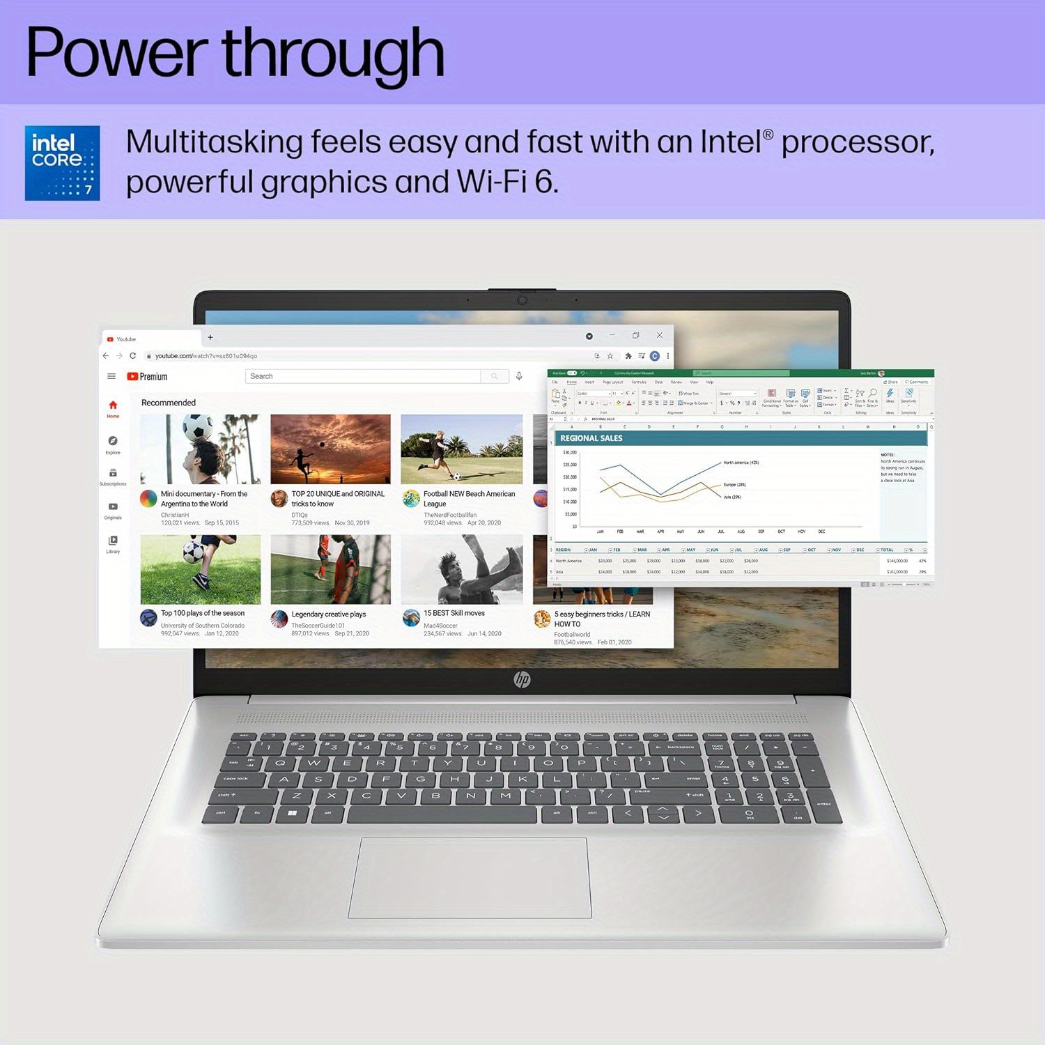 HP 17 Inch Touchscreen Laptop Computer Business, 17.3" HD+ Display, 10-Core Intel 7-150U(up To 5.4 GHz), 64 GB RAM, 4 TB SSD, Backlit Keyboard, Wi-Fi 6, Windows 11 Pro, W/Accessories - Image 4