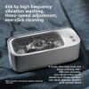 Ultrasonic Cleaning Device for Jewelry And Eyewear - Features 3 Electronic Cleaning Modes, USB Powered, And Is a Portable Case for Personal Items.