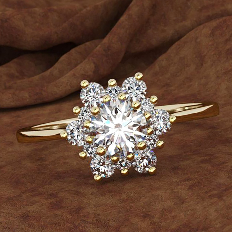 Sparkling Snowflake Ring Suitable for - Elegant Shining Snowflake, K-Plated Party & Casual Attire, Versatile Birthday/Christmas Gift, Year-Round Wearable - Image 2