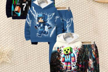 [Vibrant Boys' Outfit Set] 6pcs Boys' 3D Print Hooded Sweatshirt & Pants Set - Vibrant Video Game Character Design, Long Sleeve Casual Outfit, Regular Fit, Spring/Fall Wear